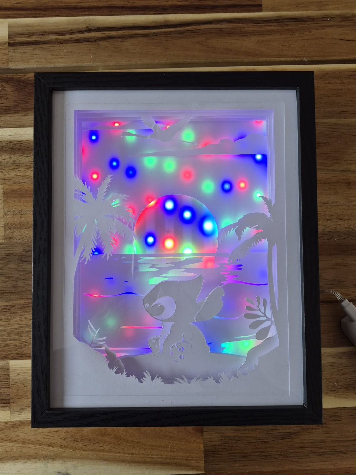Lightbox Stitch multicolore LED, veilleuse décorative enfant