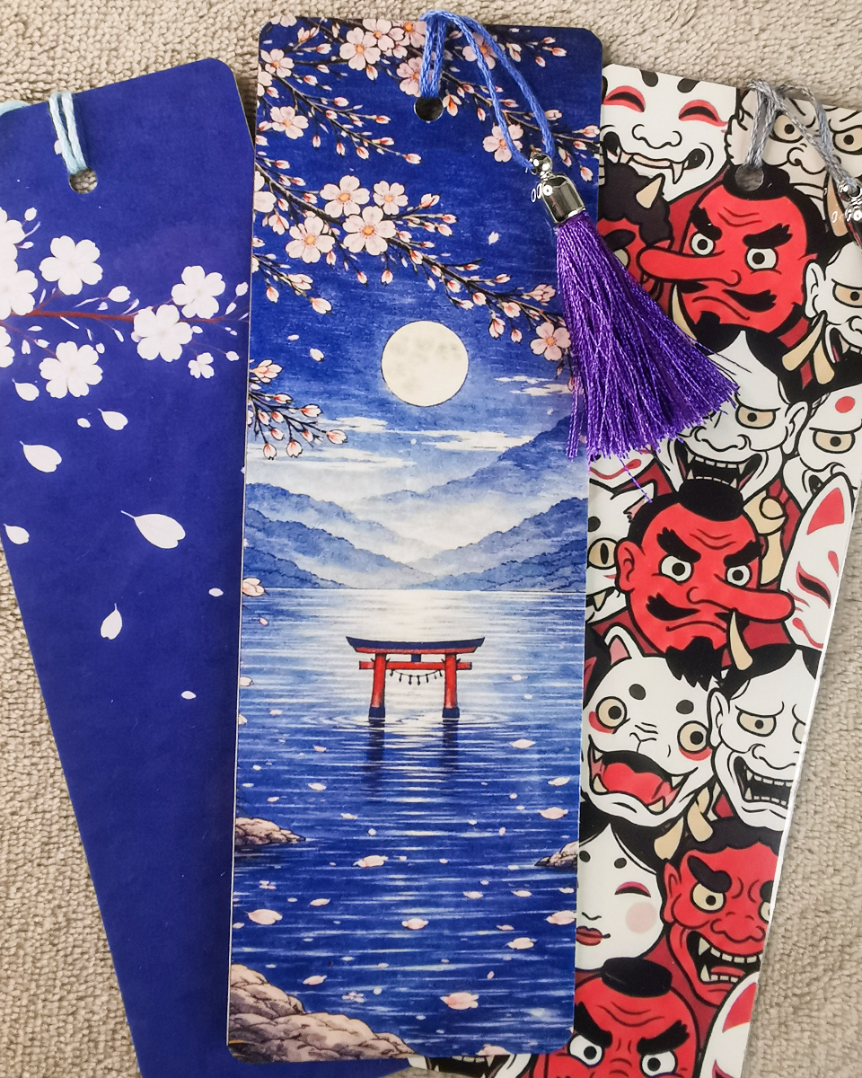 Marque-pages japonais et manga faits main, torii, sakura, idée cadeau lecture