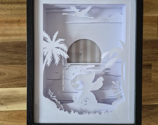 Lightbox Stitch décorative éteinte, cadre lumineux univers enfant